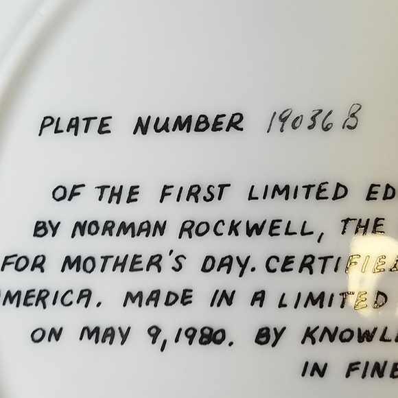 NORMAN ROCKWELL PLATE - Picture 3 of 3